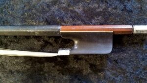German 4/4 1930 Lyon and Healy Silver Mounted Cello Bow